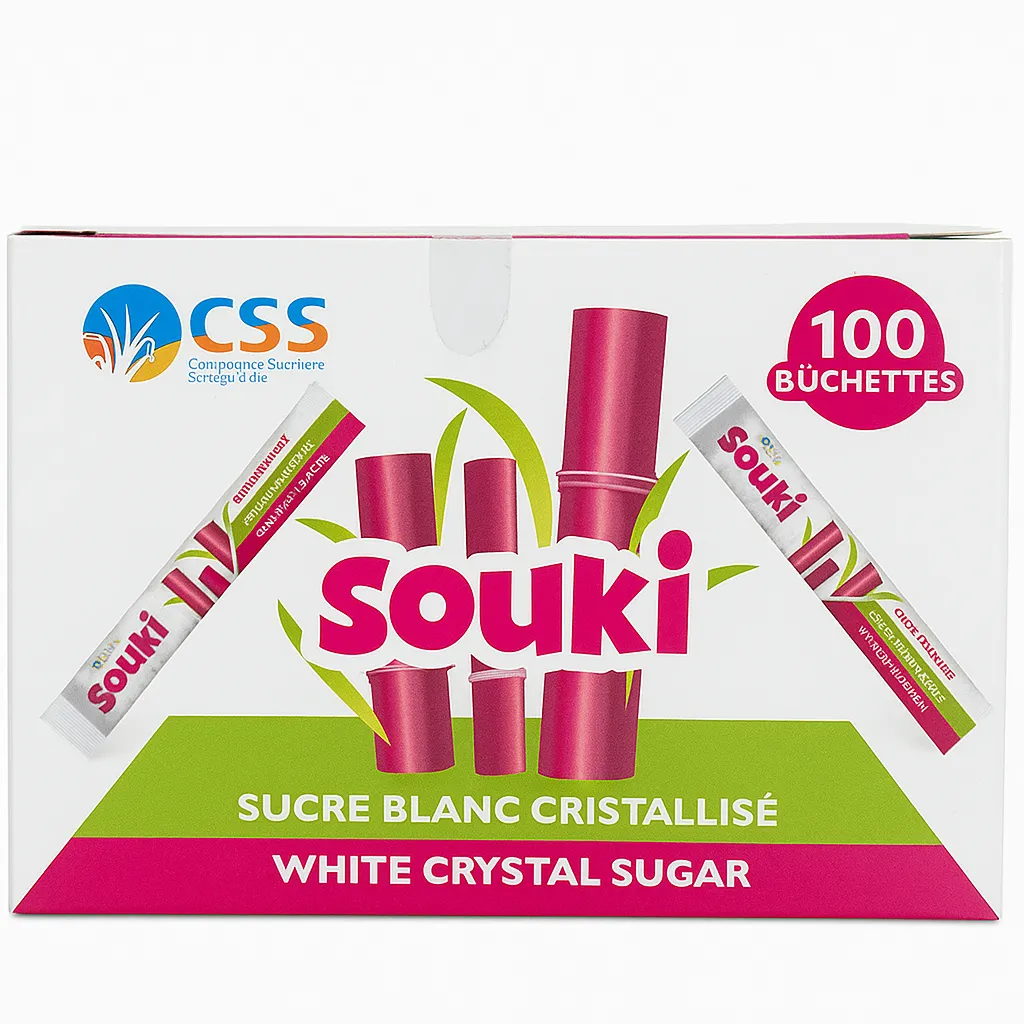 paquet sucre blanc cristallisé souki 100 buchettes - Epicerie Sucrée| Supermarche Dakar-Senegal